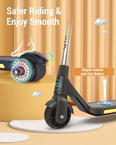 Kid's Electric Scooter with 6-in-1 Knee Pads Set