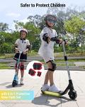 Kid's Electric Scooter with 6-in-1 Knee Pads Set
