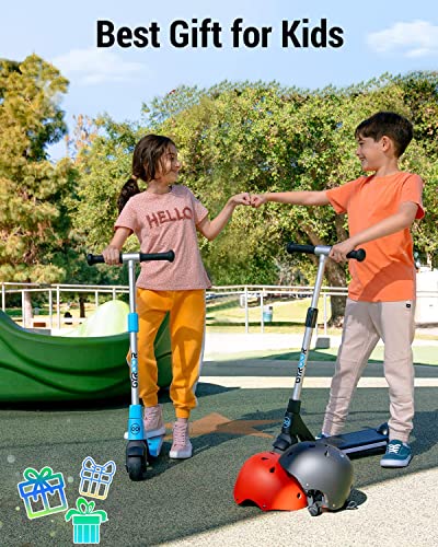 Kid's Electric Scooter with 6-in-1 Knee Pads Set