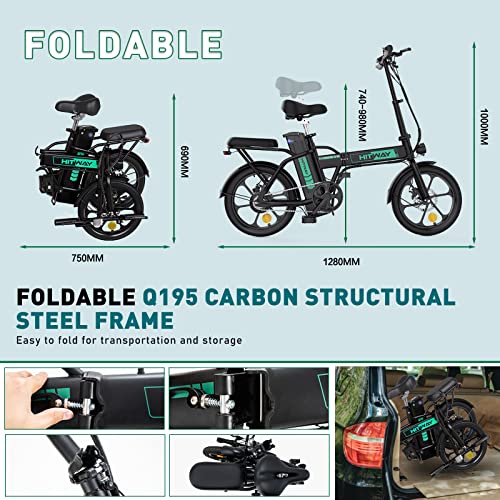 HITWAY Foldable Electric Bike with 250W Motor, 36V8.4Ah