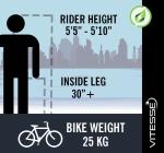 Vitesse Advance Lightweight Electric Bike – 60 Miles Range