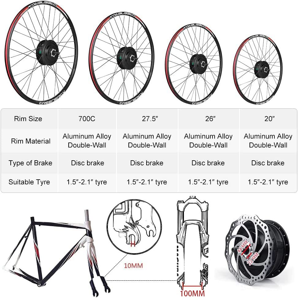 Bafang 48V 500W Hub Motor Kit with LCD Display
