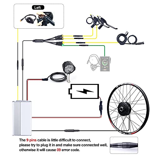 Bafang 48V 500W Hub Motor Kit with LCD Display