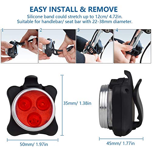 USB Rechargeable Bike Light Set