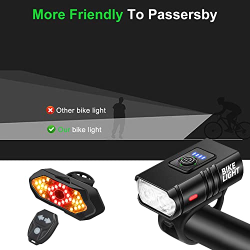 USB Rechargeable Bike Lights with 6+5 Modes