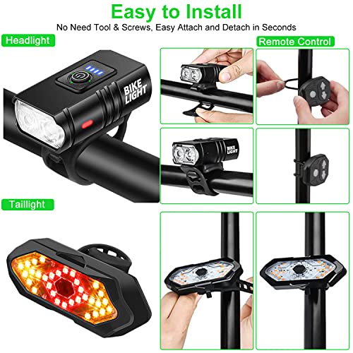 USB Rechargeable Bike Lights with 6+5 Modes