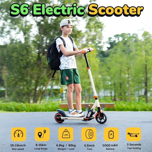 isinwheel Electric Scooter, 6.5'' - Kids Ages 8-12