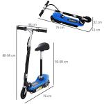 HOMCOM Electric Bike for Kids - Blue