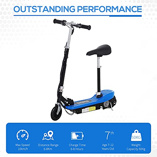 HOMCOM Electric Bike for Kids - Blue
