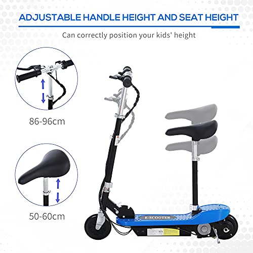 HOMCOM Electric Bike for Kids - Blue
