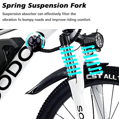 SOODOO 26'' Electric Mountain Bike with 27 Gears