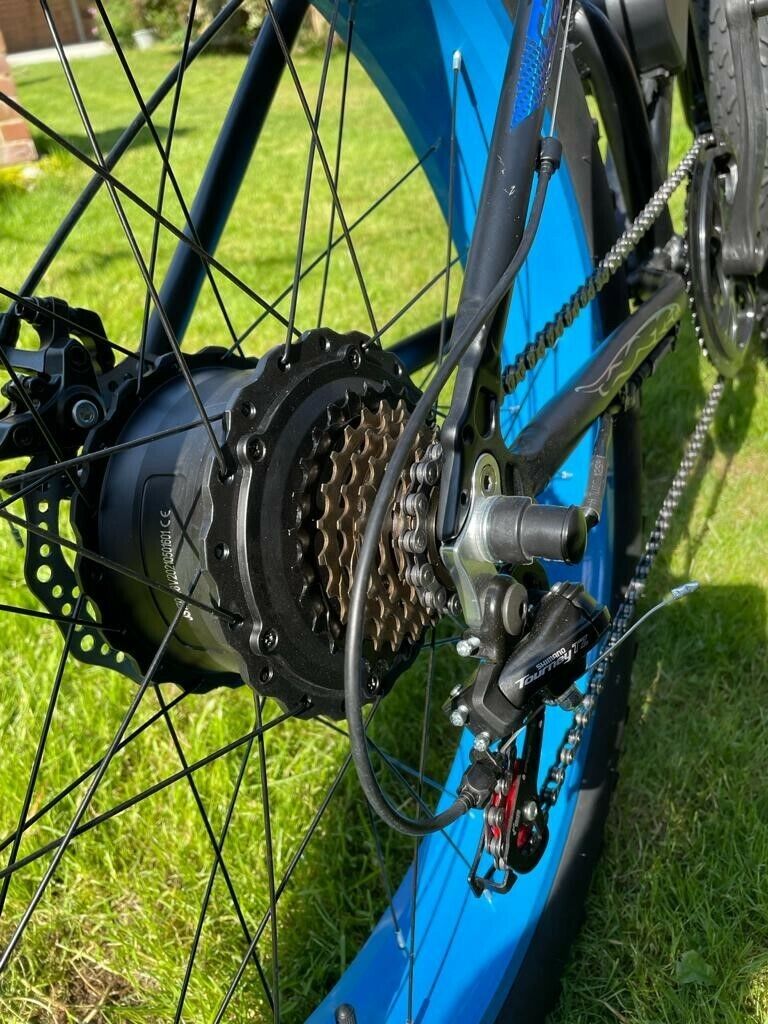 500w Electric Bike - LCD Display - Red/Blue Rims