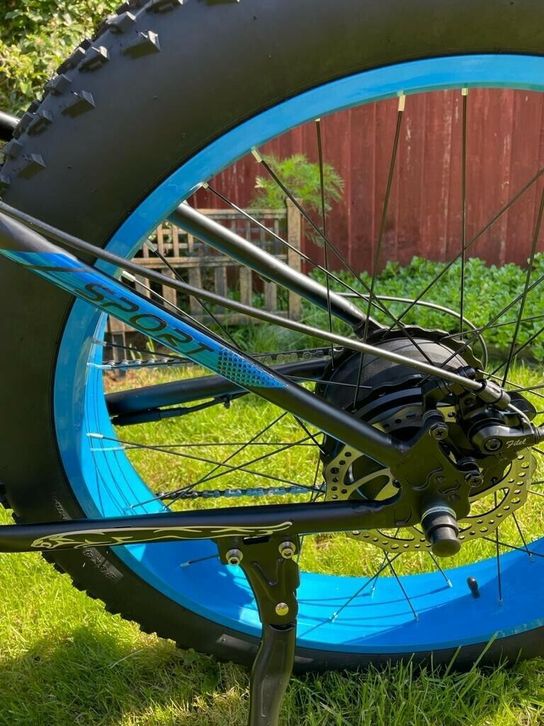 500w Electric Bike - LCD Display - Red/Blue Rims