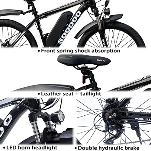 SOODOO 26" Electric Bikes with Powerful 250W Motor