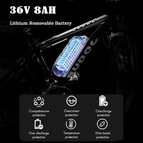 SOODOO 26" Electric Bikes with Powerful 250W Motor