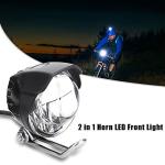 2-in-1 Electric Bike Headlight with Horn