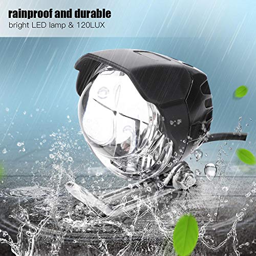 2-in-1 Electric Bike Headlight with Horn