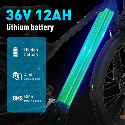 26" HITWAY Electric Bike, 250W Motor, 36V Battery