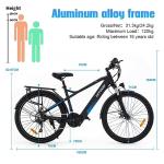 26" HITWAY Electric Bike, 250W Motor, 36V Battery