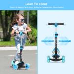 Kid's Electric Scooter with LED Wheels & Adjustable Height