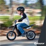 Razor MX125 Electric Dirt Bike for Kids, Black