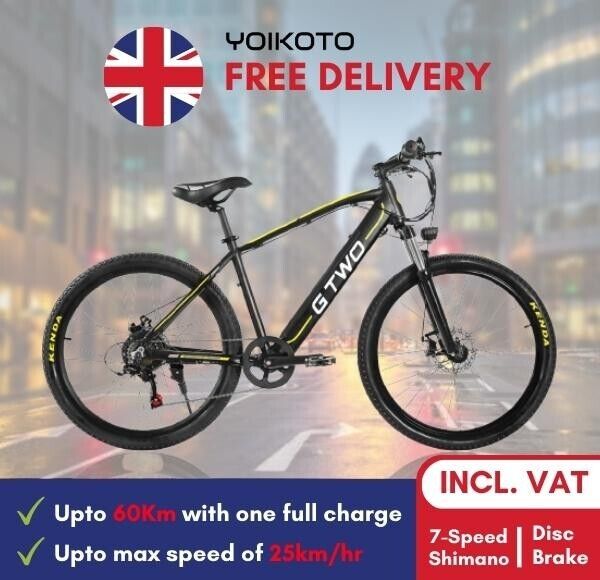 Gtwo 48v E-Mountain Electric Bike - Black
