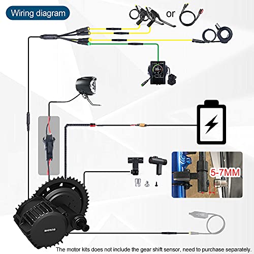 BAFANG 1000W 48V 52V HD Mid Drive Electric Bike Motor Kit