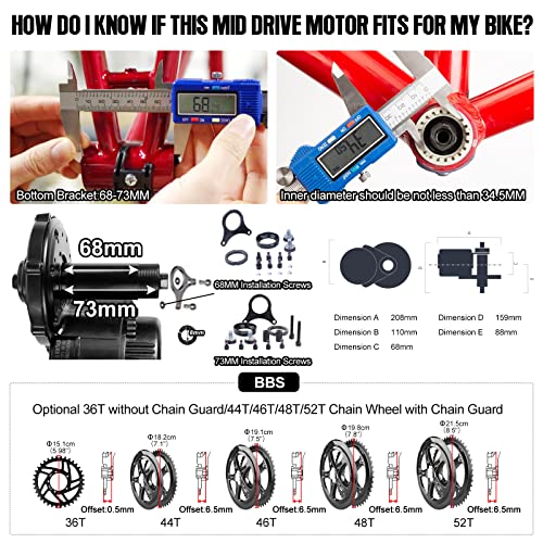 Bafang 500W 48V Mid Drive Electric Bike Conversion