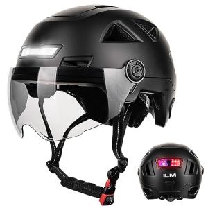 ILM Smart Bike Helmet with LED Brake Warning Light