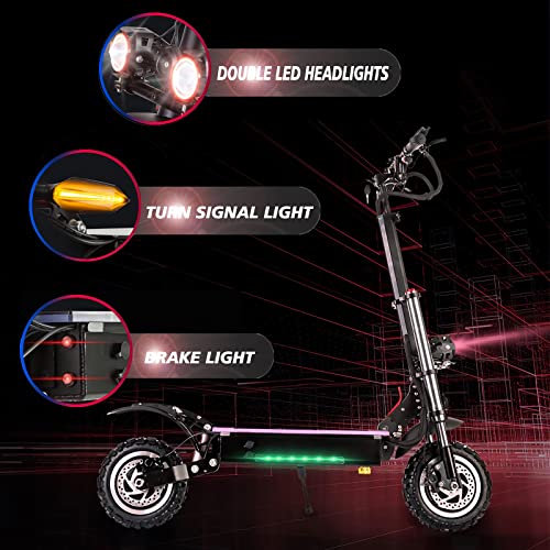 HWWH Electric Offroad Scooter - Foldable, Dual Motor, 11" Tyres