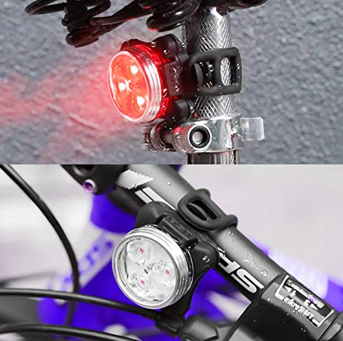 Bright Bike Lights with 4 Modes & Rechargeable Batteries