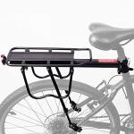 Aluminum rear bike rack for luggage
