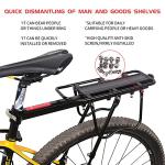 Aluminum rear bike rack for luggage