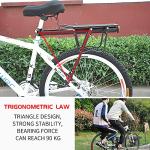 Aluminum rear bike rack for luggage