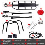 Aluminum rear bike rack for luggage