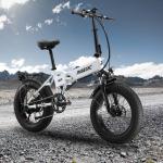 20" Fat Tire Folding E-Bike - 250W, 48V, White