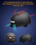 Adults Multi-Sport Electric Bike Helmet with USB LED Lights