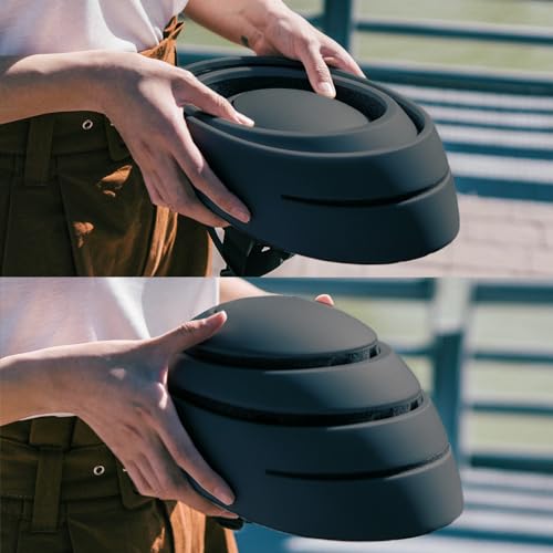 Electric Bike Helmet, Foldable, Unisex, Patented Design, Black, M