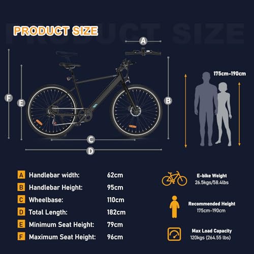 ELEKGO City E-Bike - 36V 12Ah Removable Battery