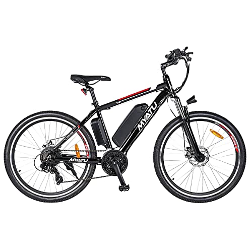 Myatu 26" Electric Mountain Bike, Pedal-Assist, 50 Miles Range