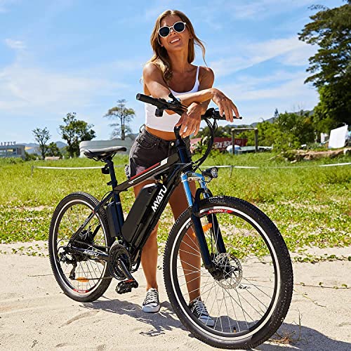 Myatu 26" Electric Mountain Bike, Pedal-Assist, 50 Miles Range