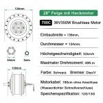 SHIMOST E-Bike Conversion Kit: 26" Rear Wheel, 350W