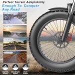KELKART 20" Electric Mountain Bike, Shimano 7-Speed Gear