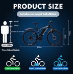 SUDOO 26'' Electric Mountain Bike - 27 Speeds