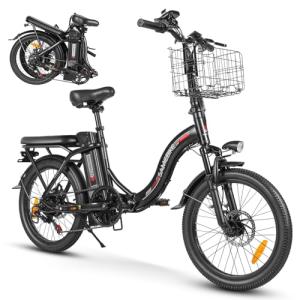 SAMEBIKE Folding 20" Electric Bike with Battery