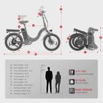 SAMEBIKE Folding 20" Electric Bike with Battery