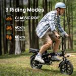 URLIFE 14" Folding Electric Bike with Removable Battery