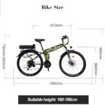 Yasyas 26" Folding Electric Mountain Bike - Army Green