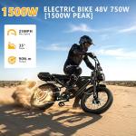 300lbs Electric Bike, 1500W Motor, 33 MPH