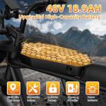 YUCHETX 1600W Electric Bike, 35MPH Speed, 60 Miles